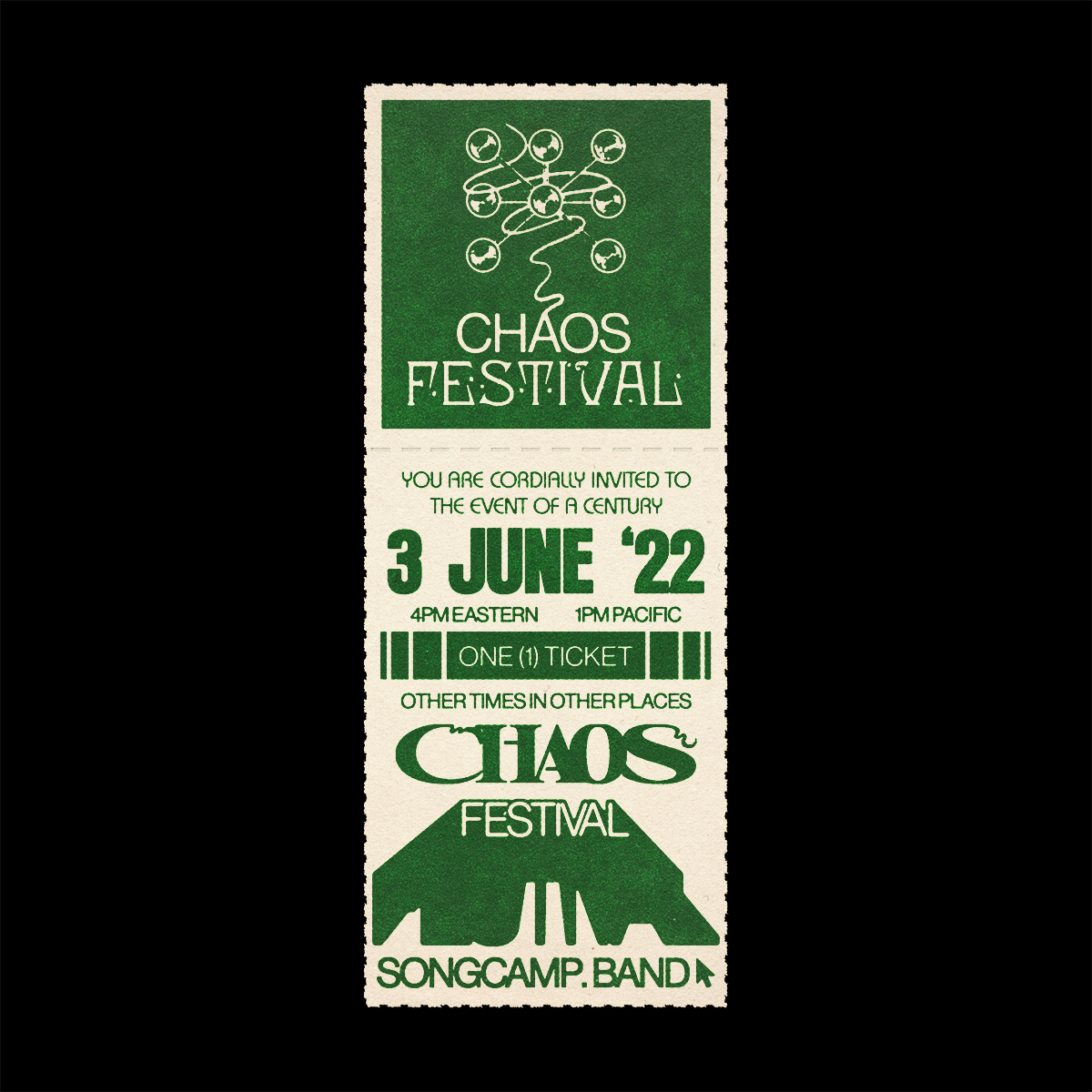Chaos Festival Ticket cover