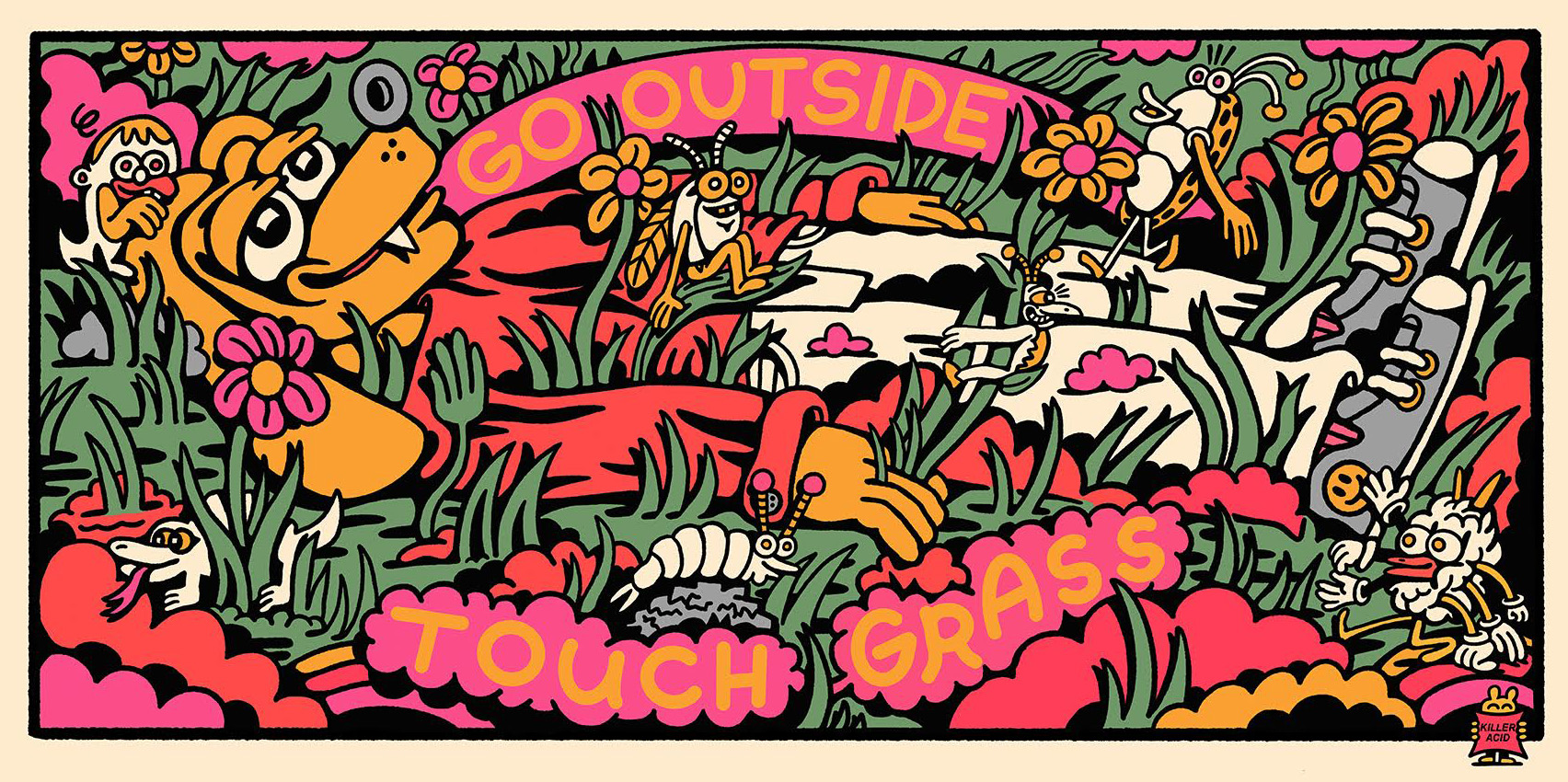GO OUTSIDE, TOUCH GRASS cover