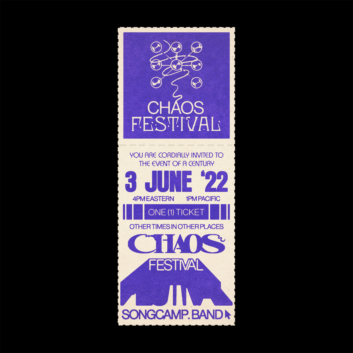 Chaos Festival Ticket cover