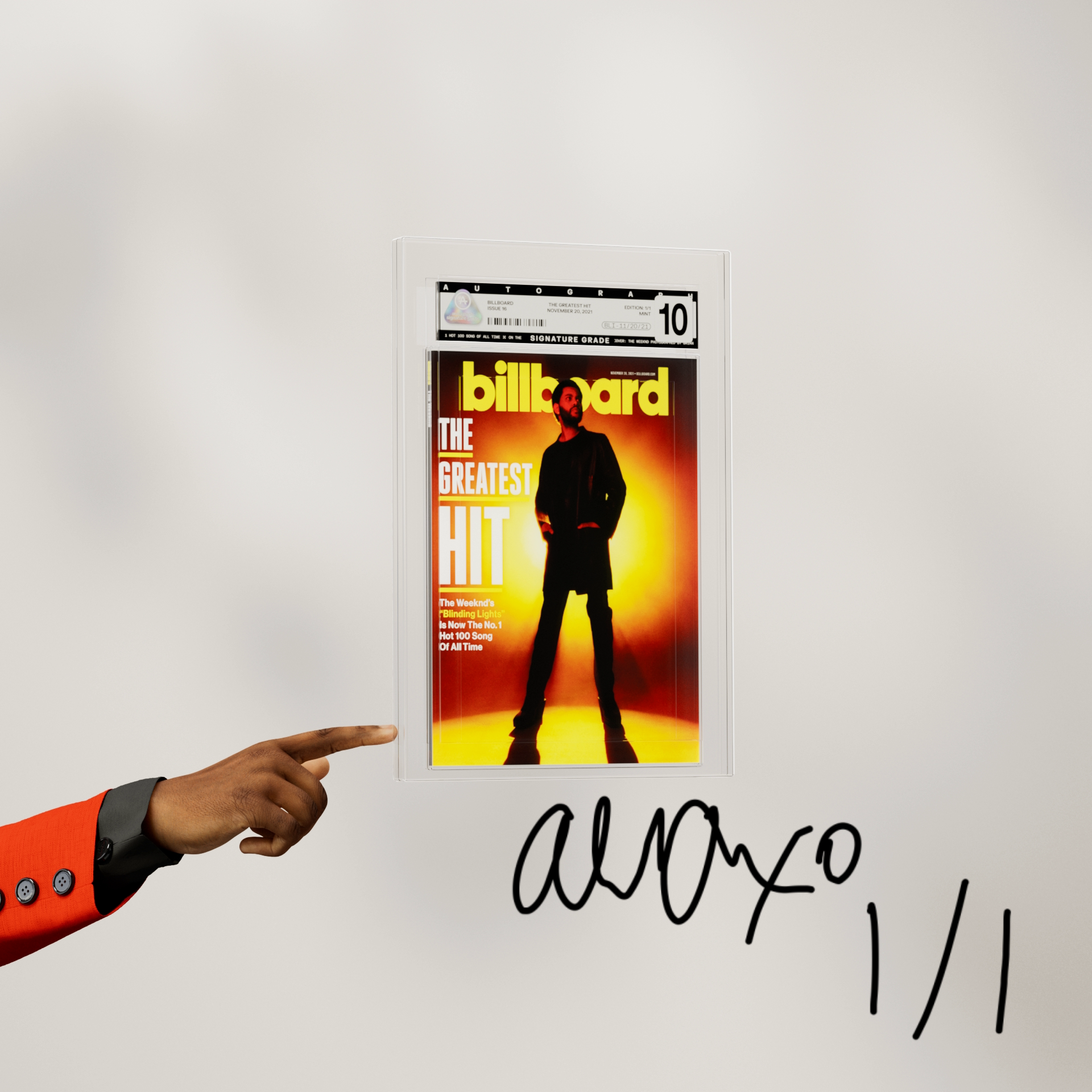 The Weeknd Signed Magazine #1 cover