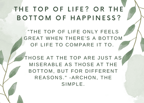 The Top Of Life Or The Bottom Of Happiness? cover