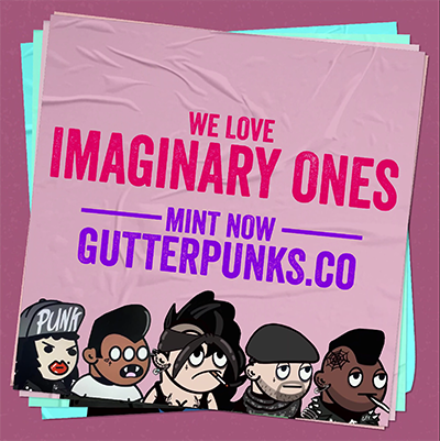 Gutter Punks Flyer - Imaginary Ones cover