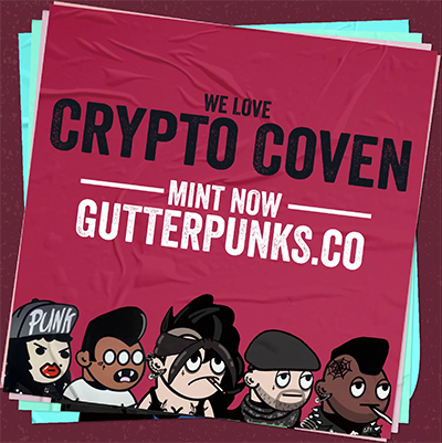 Gutter Punks Flyer - Crypto Coven cover