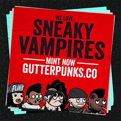 Gutter Punks Flyer - Sneaky Vampire cover
