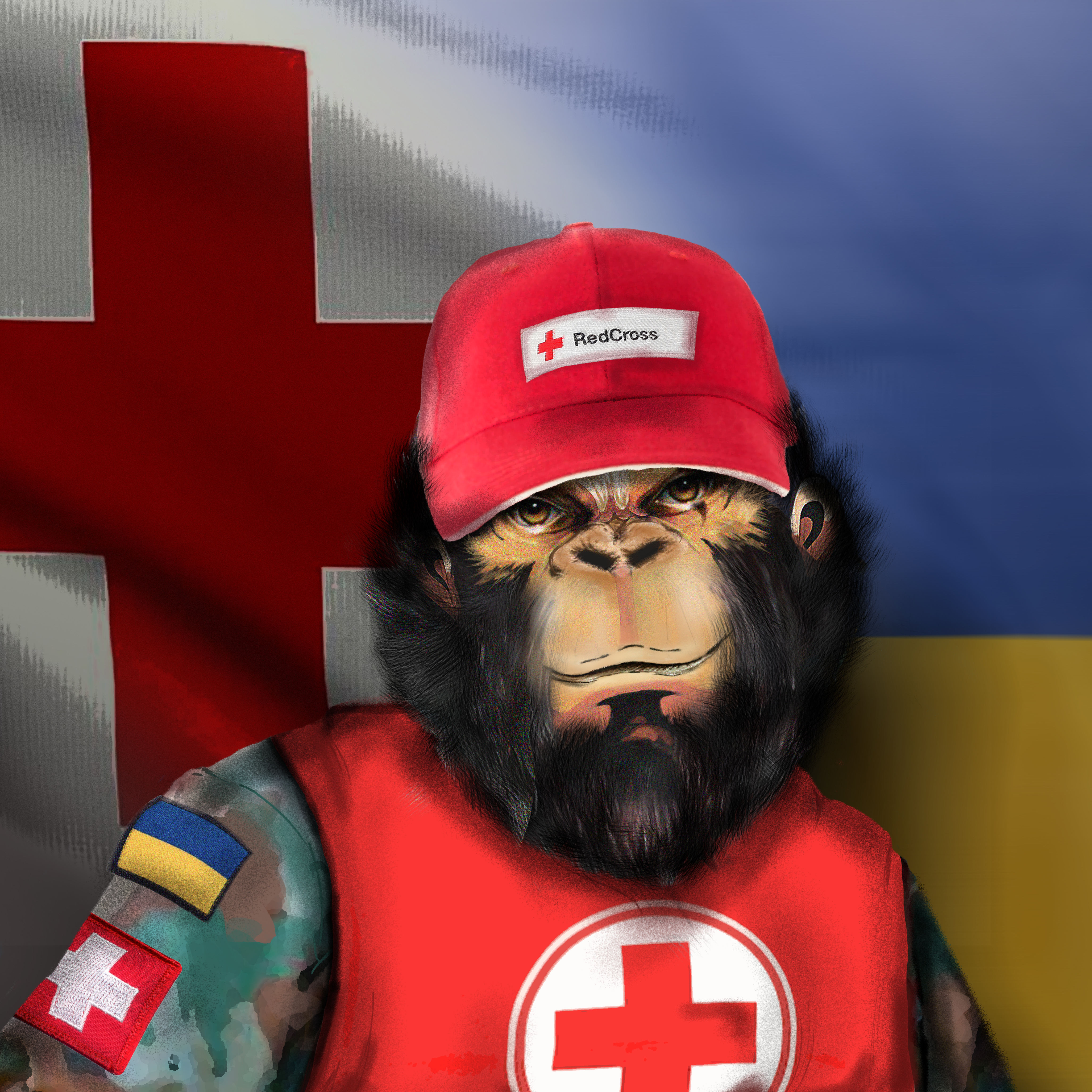 Ukraine-Red Cross Ape #2022 cover