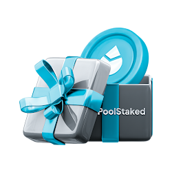 Visit poolstaked.us to claim rewards cover