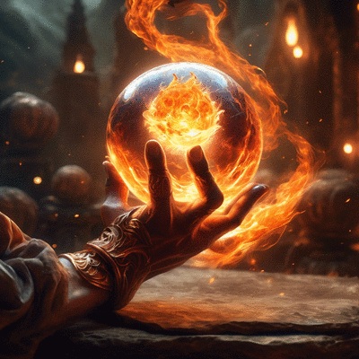 0g Fire Ball in your hand