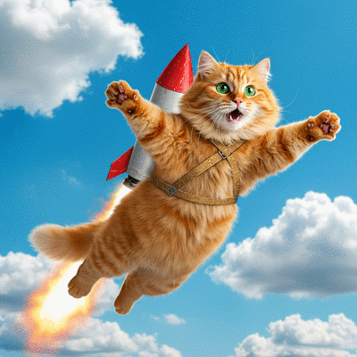 Flying cat