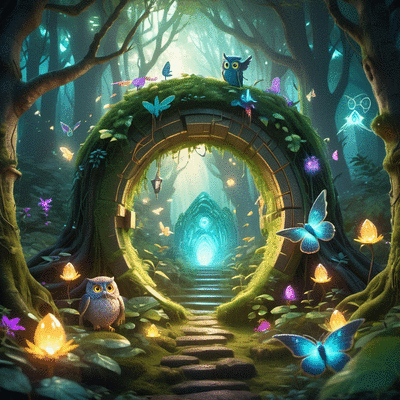 Mystical forest portal